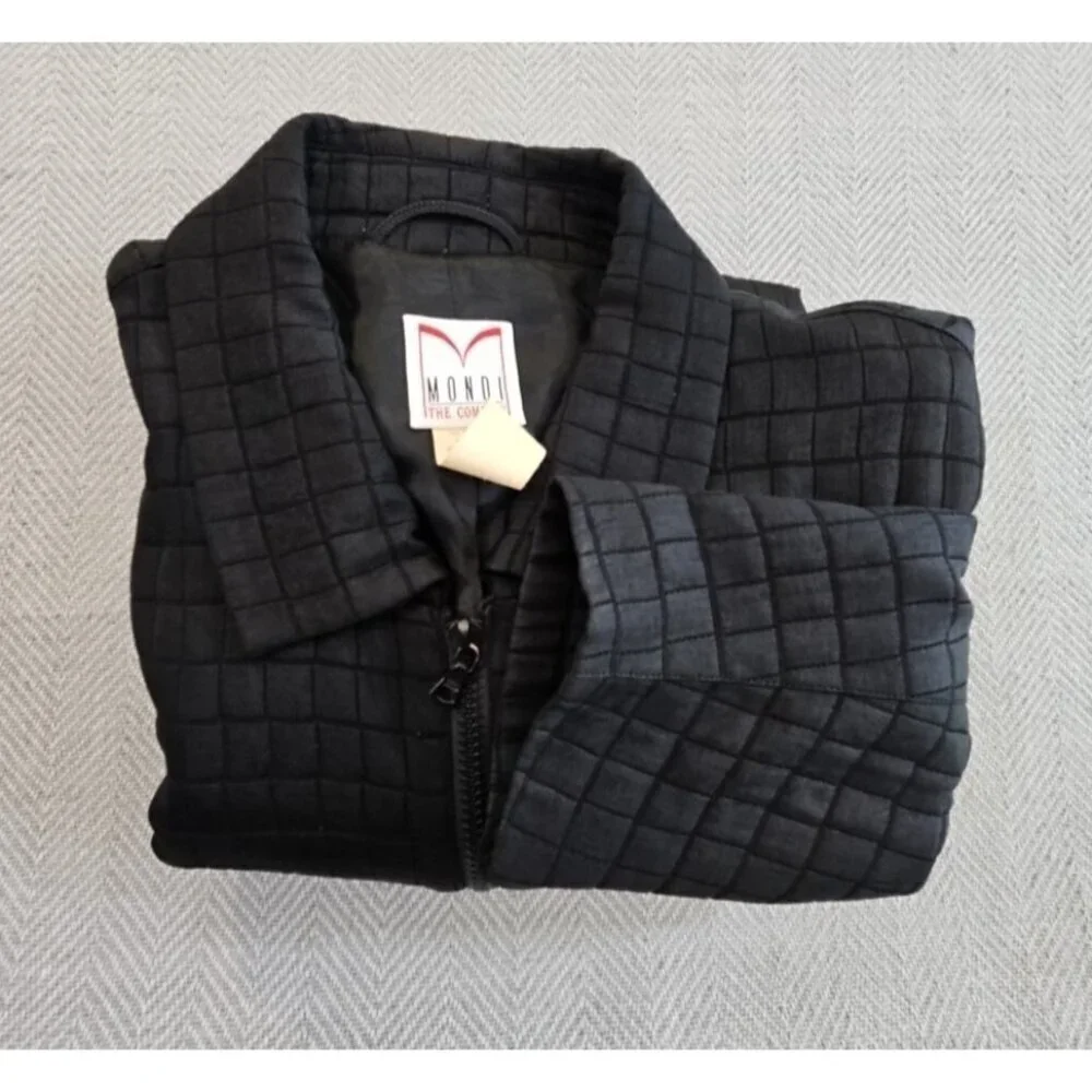 Mondi The Company Full Zip Jacket Women's 42‎ Black Long Sleeve Vintage EUC